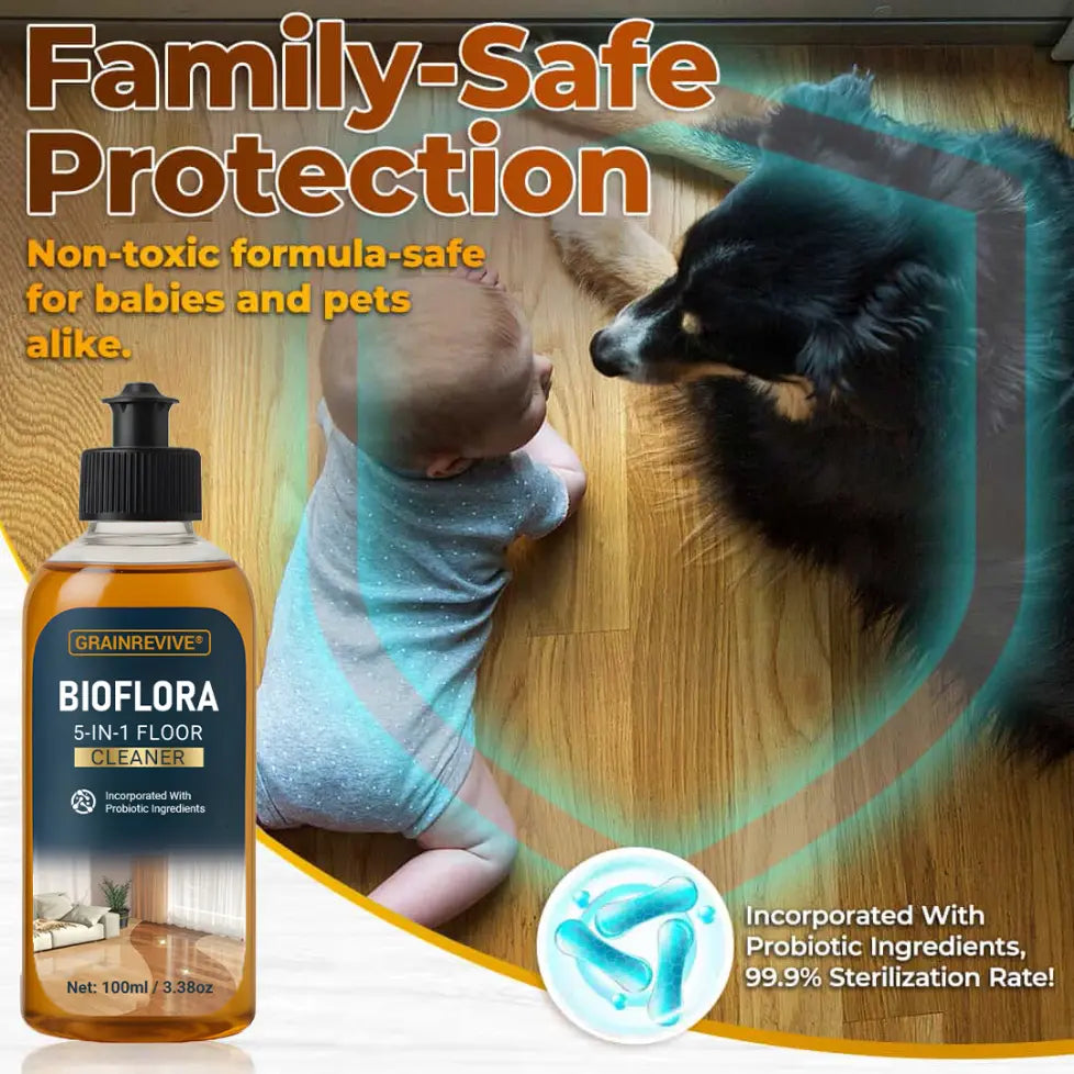 GRAINREVIVE™ 5-in-1 Floor Cleaner - Fast-Drying, Antibacterial, and Eco-Friendly Solution