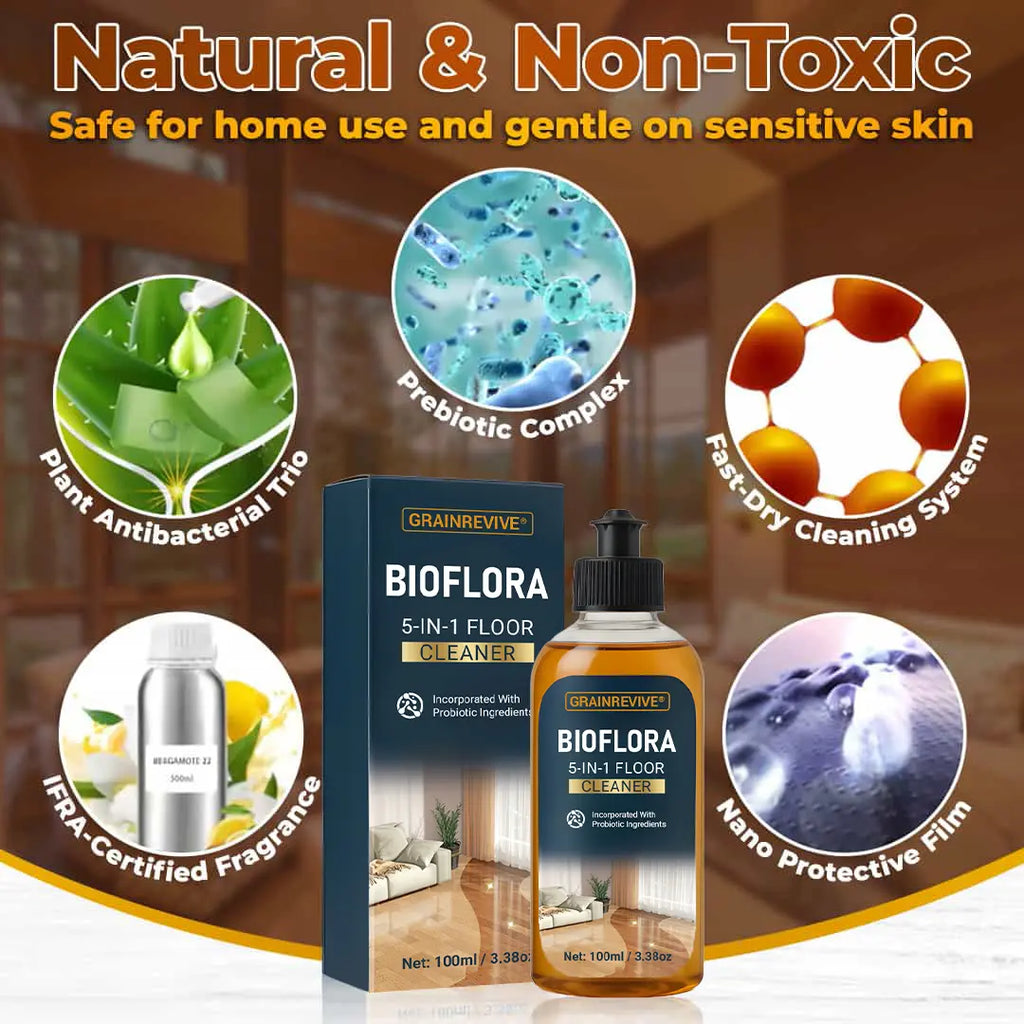 GRAINREVIVE™ 5-in-1 Floor Cleaner - Fast-Drying, Antibacterial, and Eco-Friendly Solution